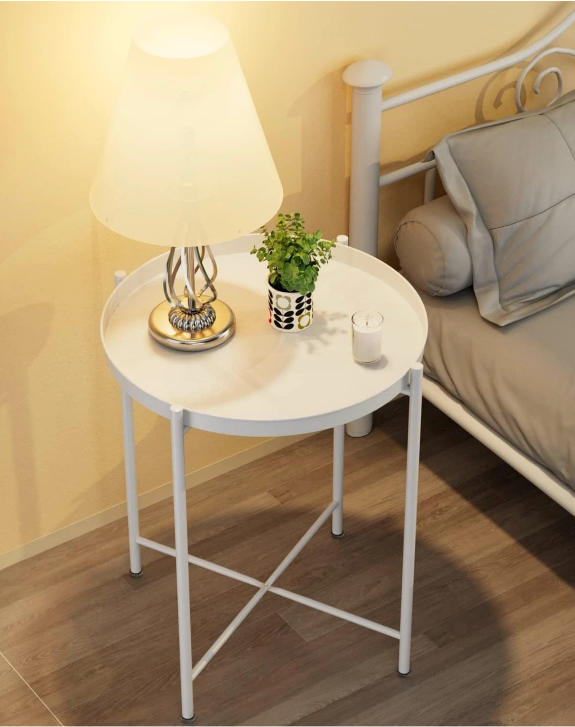 BRAND NEW!! End Table,Folding Metal Side Table