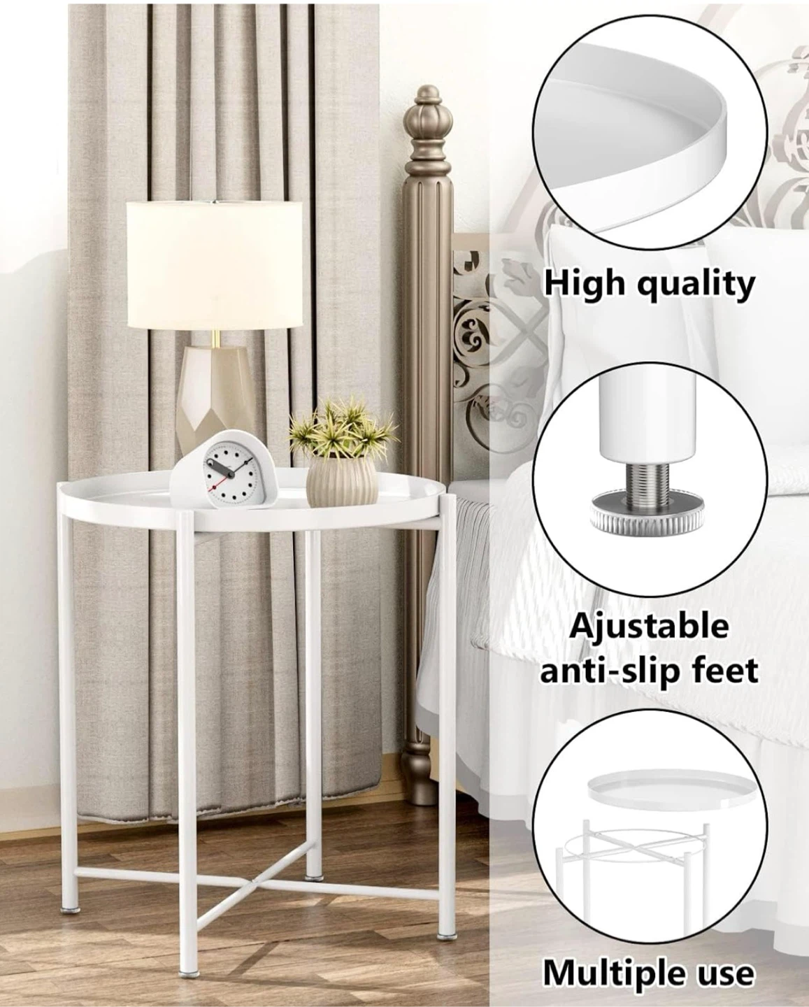 BRAND NEW!! End Table,Folding Metal Side Table - photo 5