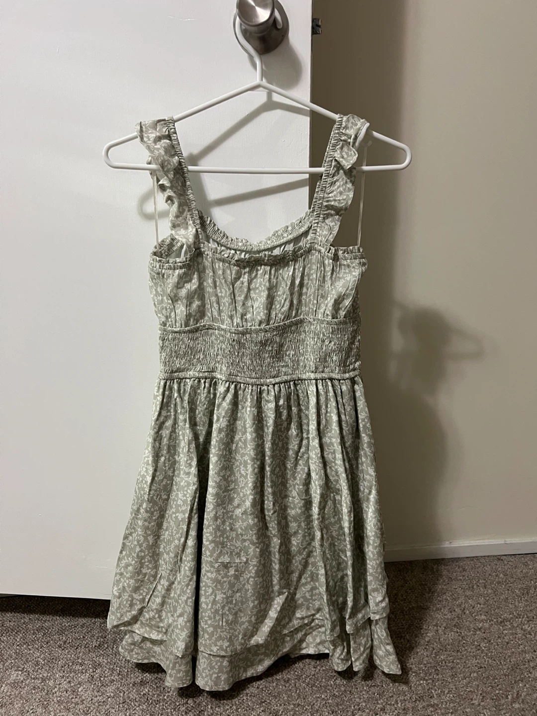 Bluenotes Smocked Sundress - Green Floral Print - Size L - photo 2