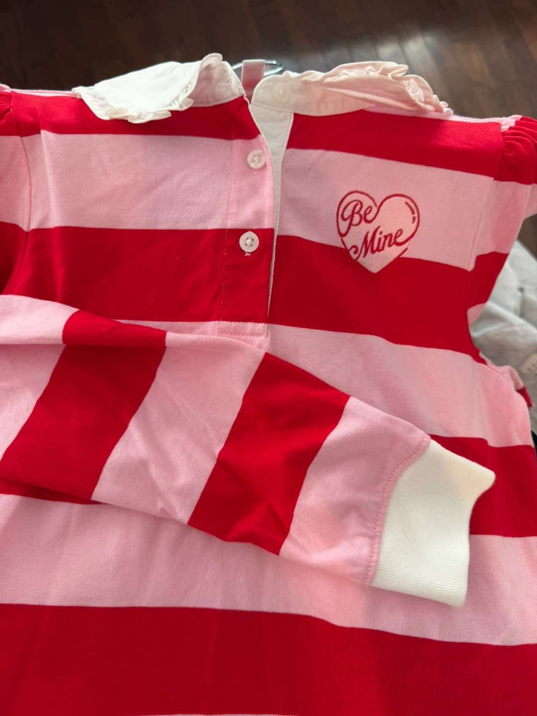 Janie & Jack BE MINE Long Sleeve Striped Rugby Shirt Size 10 - photo 5
