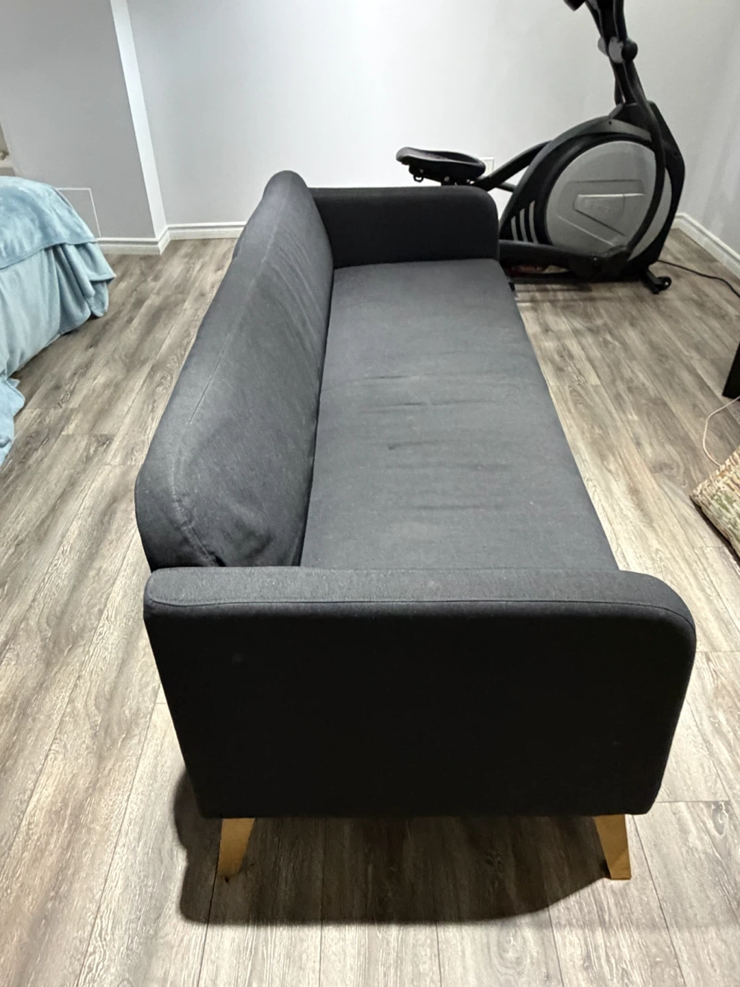 Linanas, Dark Grey Sofa with Wooden Legs by IKEA - photo 2