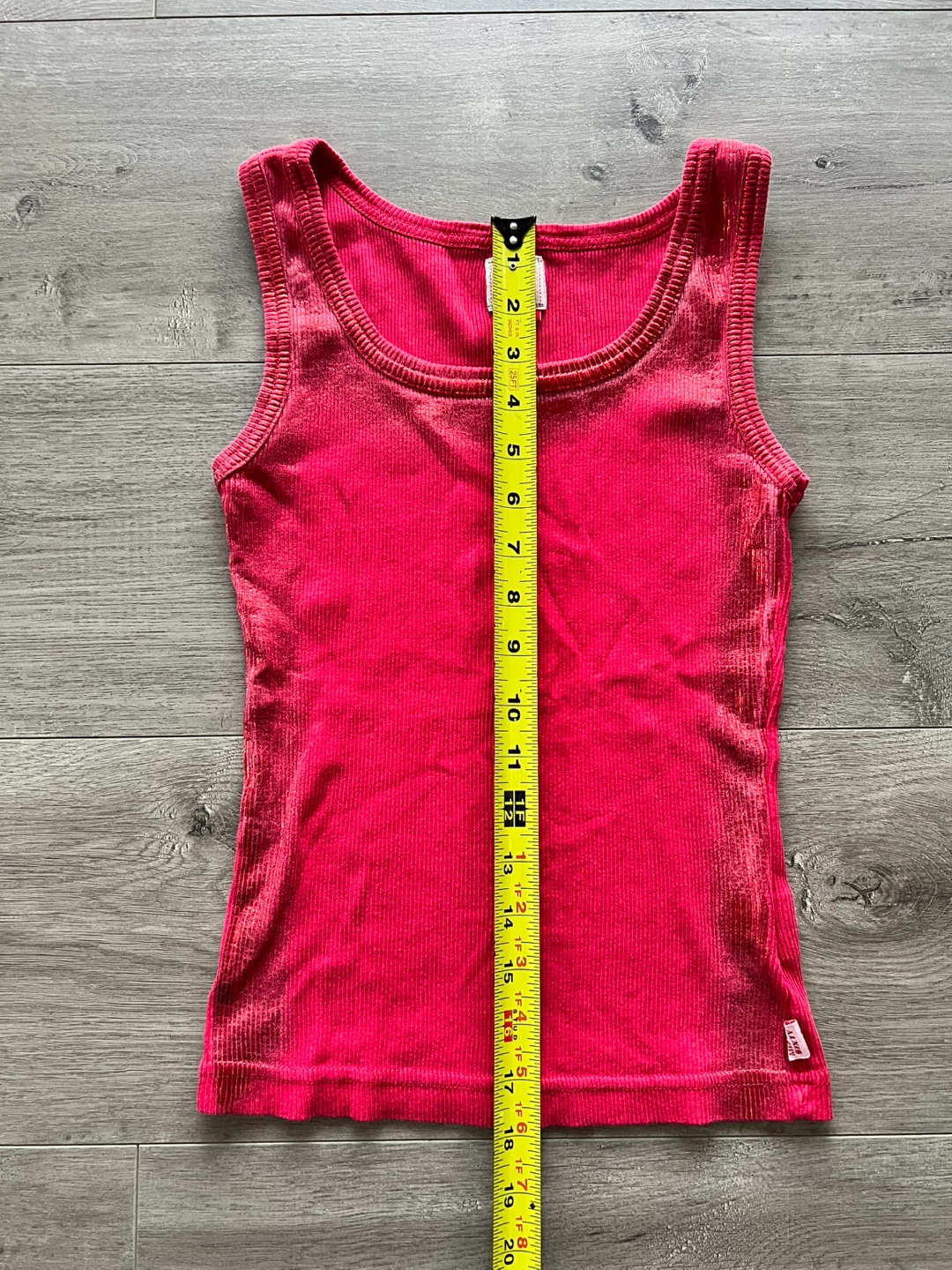Miss Sixty Red Ribbed Tank Top Small - photo 4
