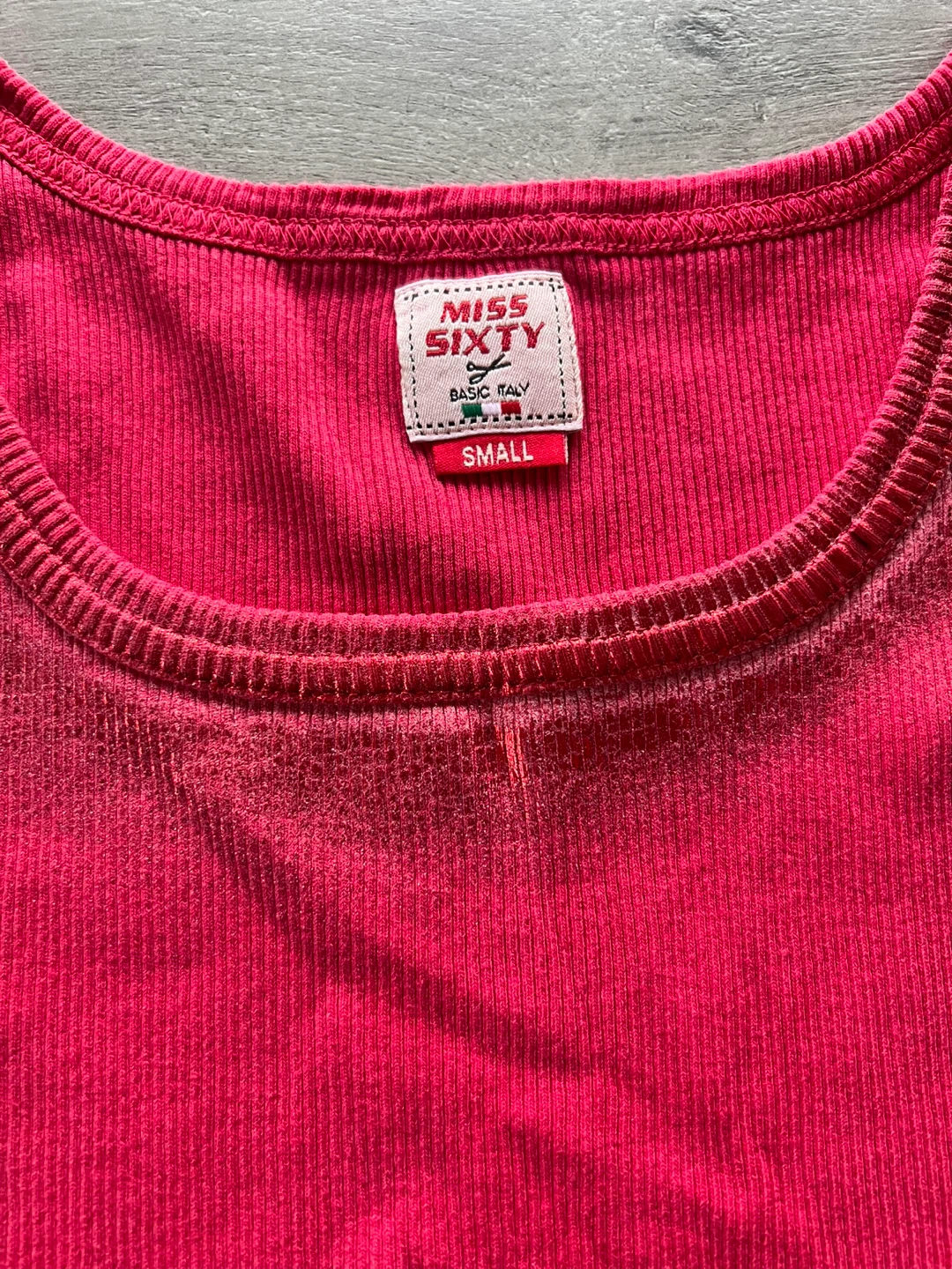 Miss Sixty Red Ribbed Tank Top Small - photo 5