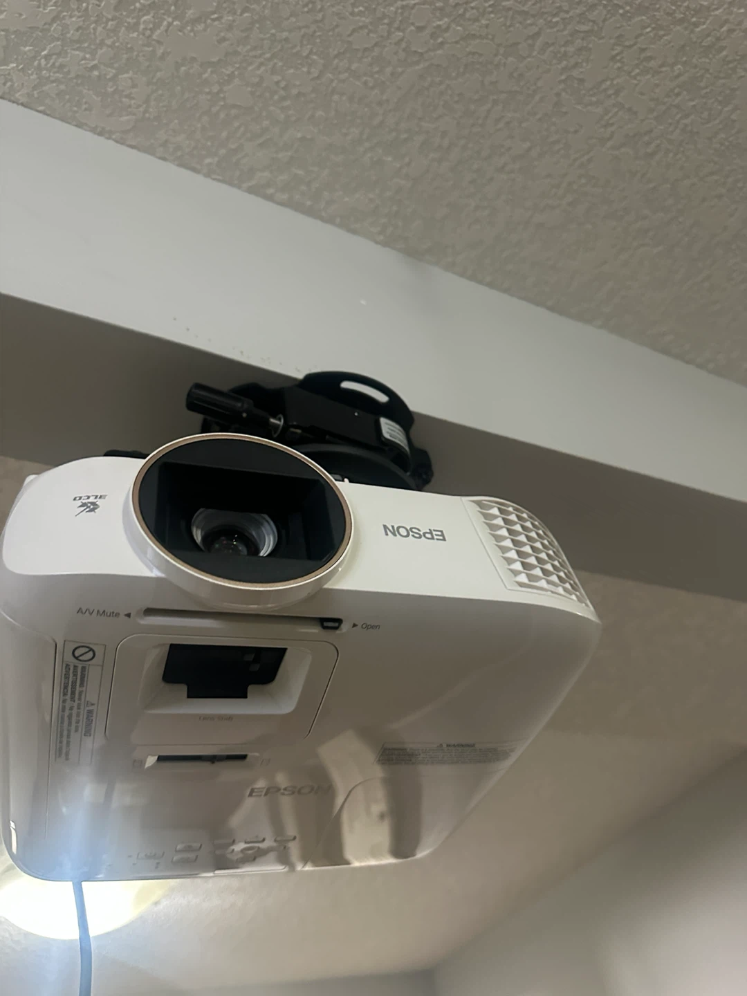 Home Cinema Projector Setup with Screen and Polk Speaker - photo 4