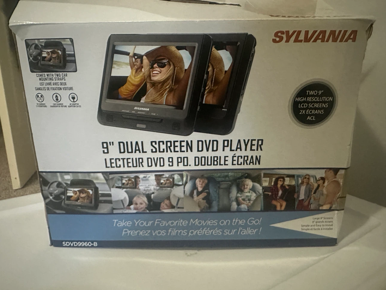 Sylvania 9-inch Dual Screen DVD Player SDVD9960-B
