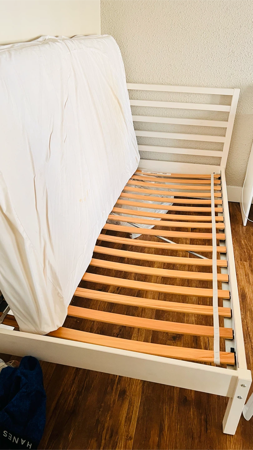Ikea twin bedframe and desk for sale