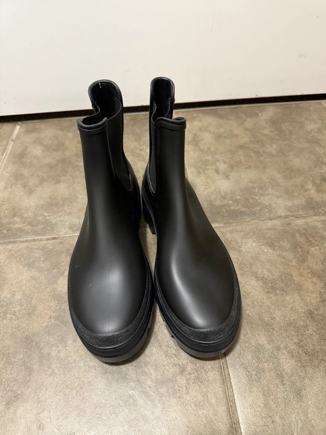 Black Chelsea Rain Boots