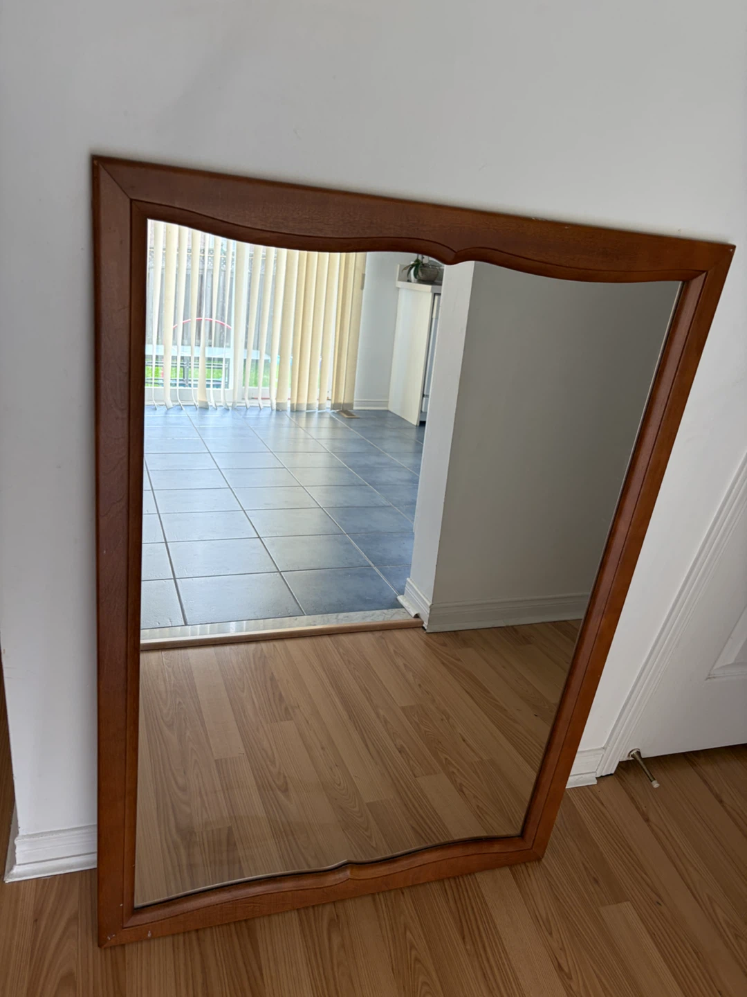 Wooden Framed Wall Mirror