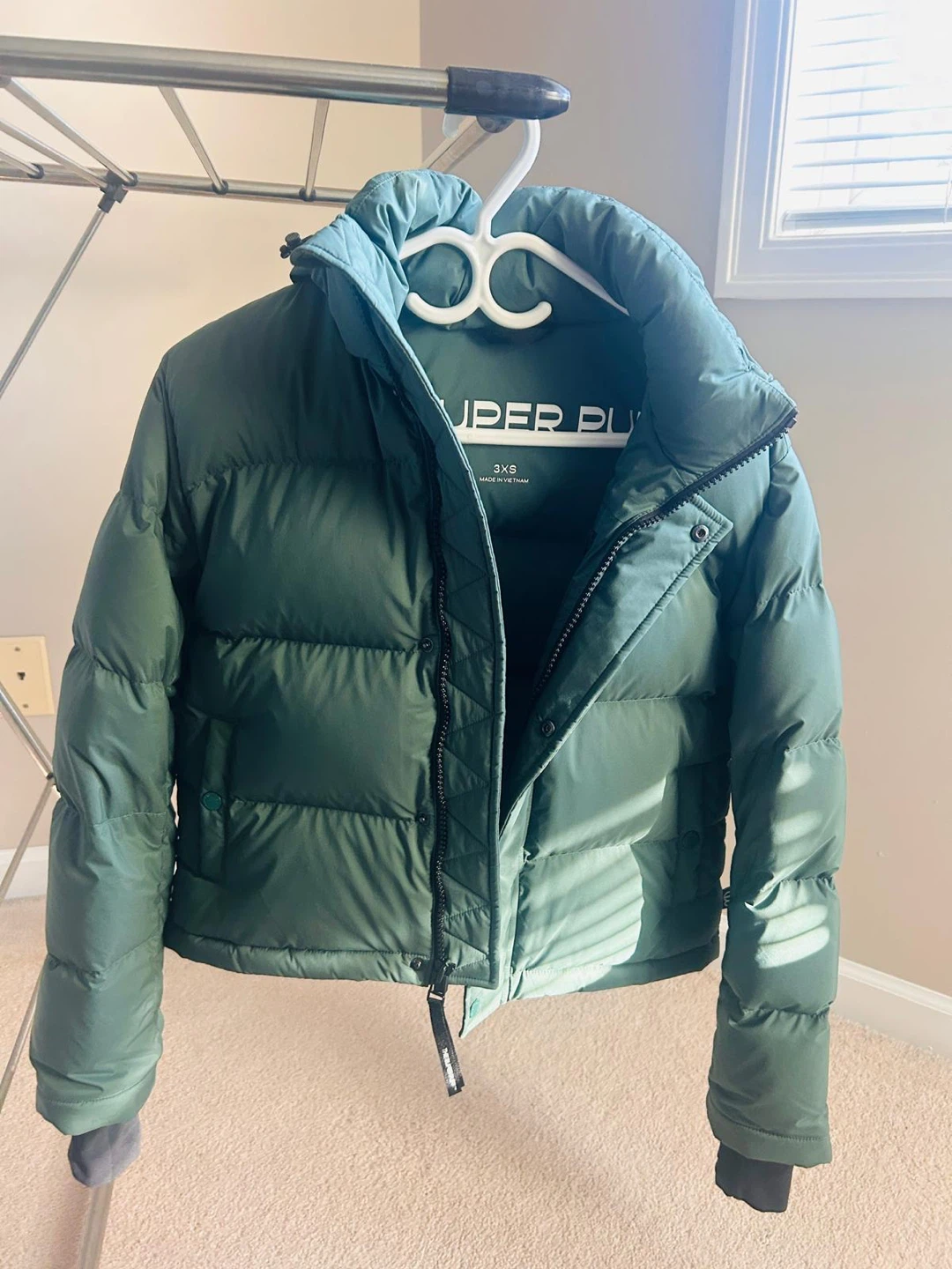 The Super Puff Down Jacket Green Size 3XS