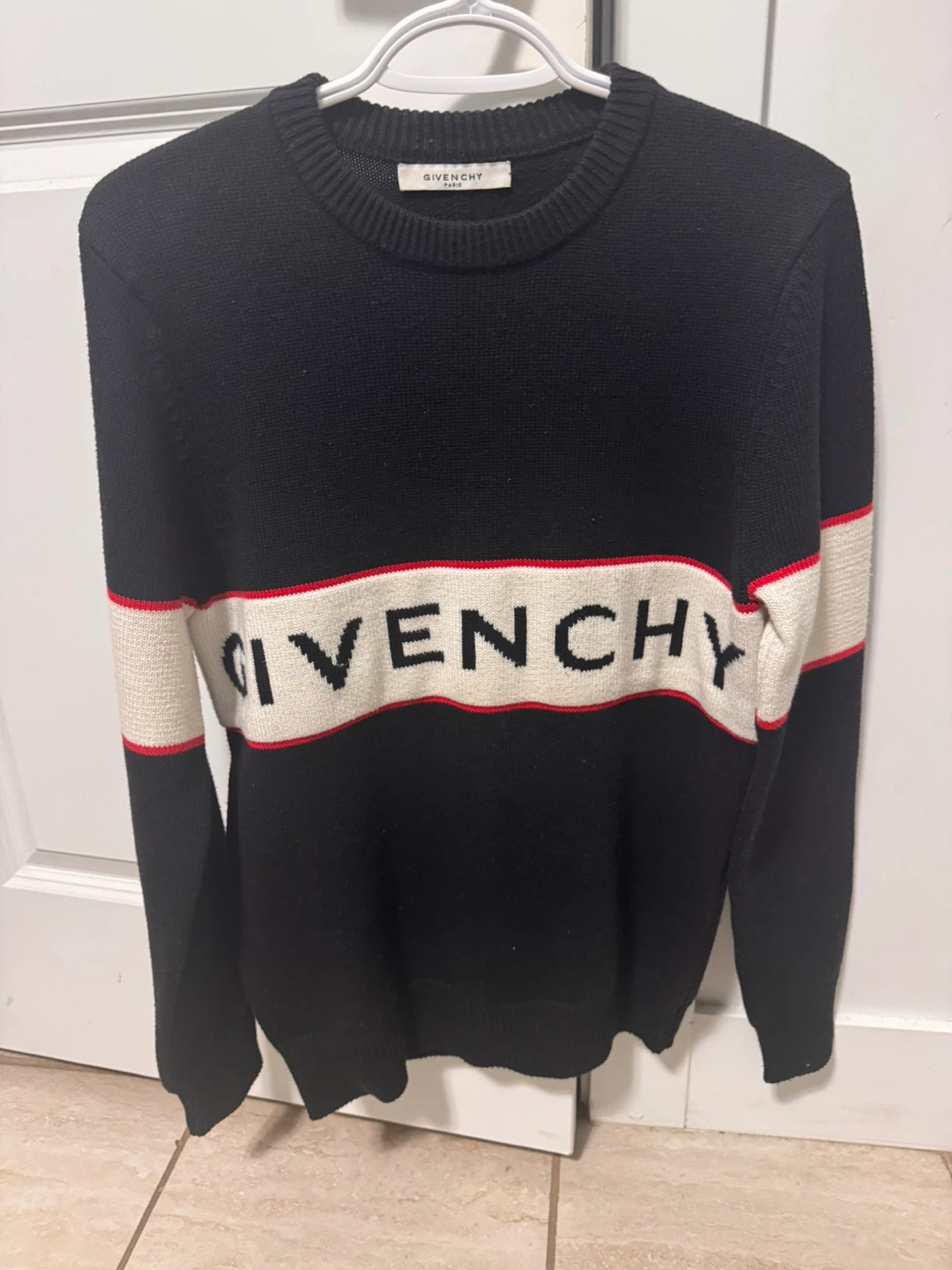 Givenchy Logo Intarsia Knit Sweater~size Small