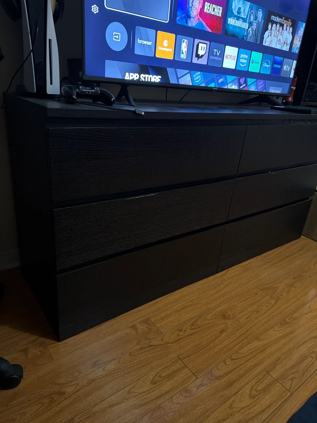 IKEA Malm 6-Drawer Dresser Black-Brown