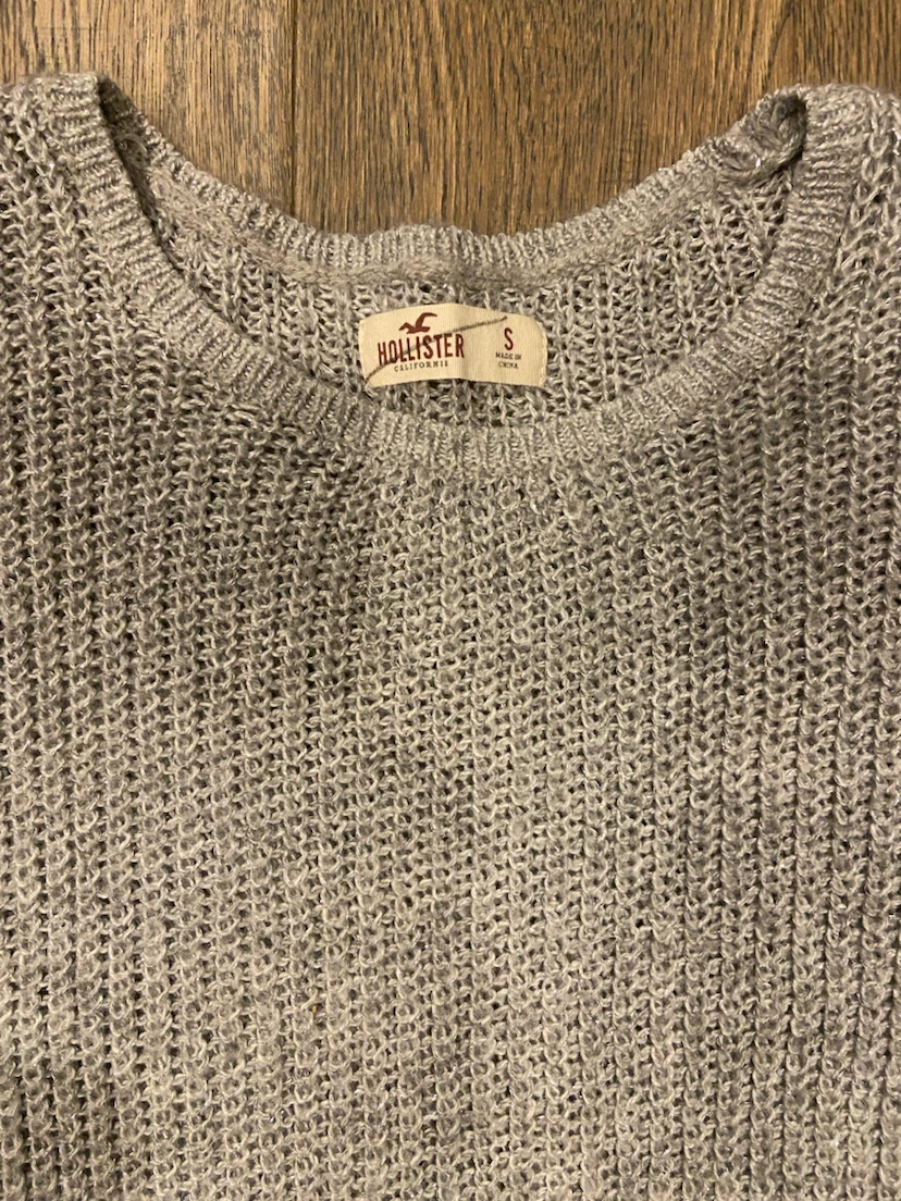 Vintage Hollister Silver Grey Glitter Open Knit Sweater Size S - photo 4