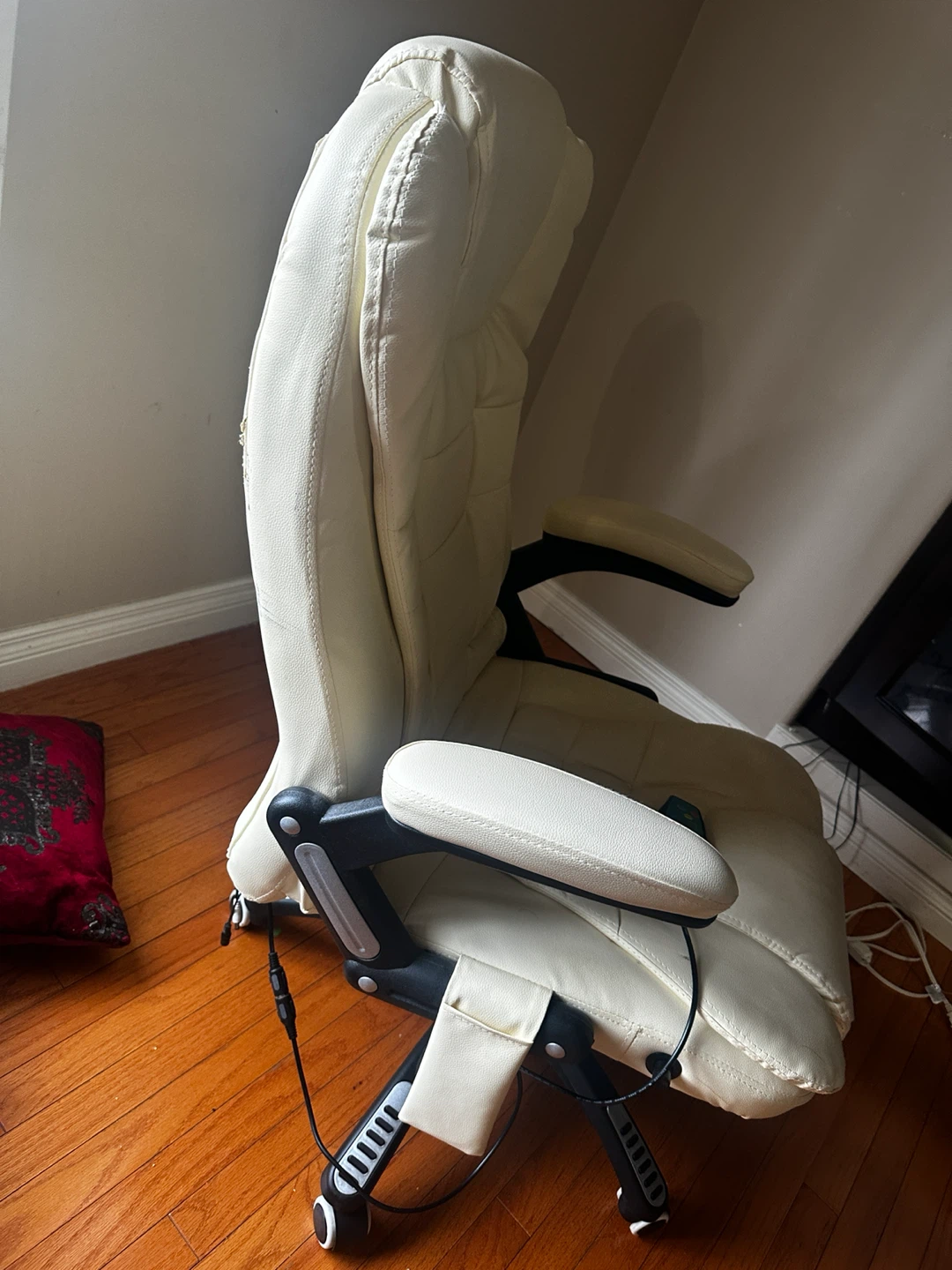 Cream Massage Office Chair