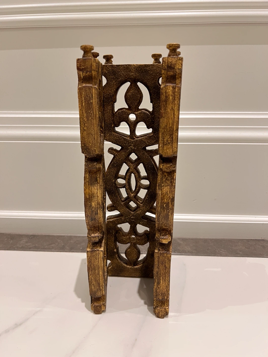 Gold-toned decorative folding screen - photo 3