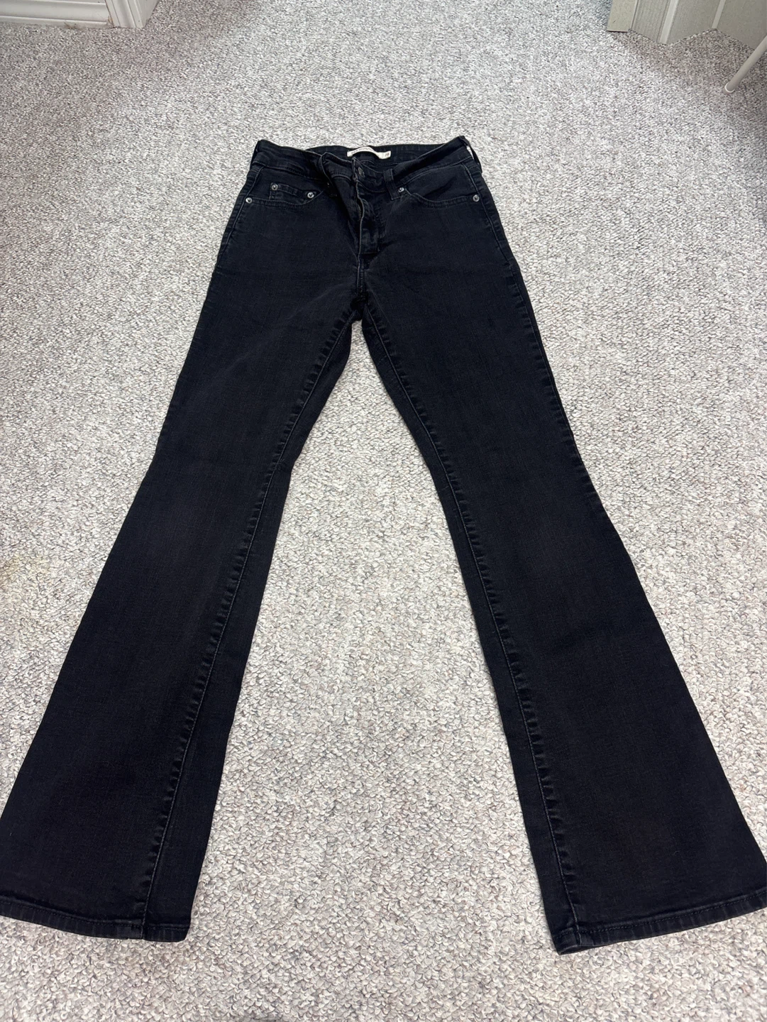 Levi's 725 Black Flare Jeans - Size 28