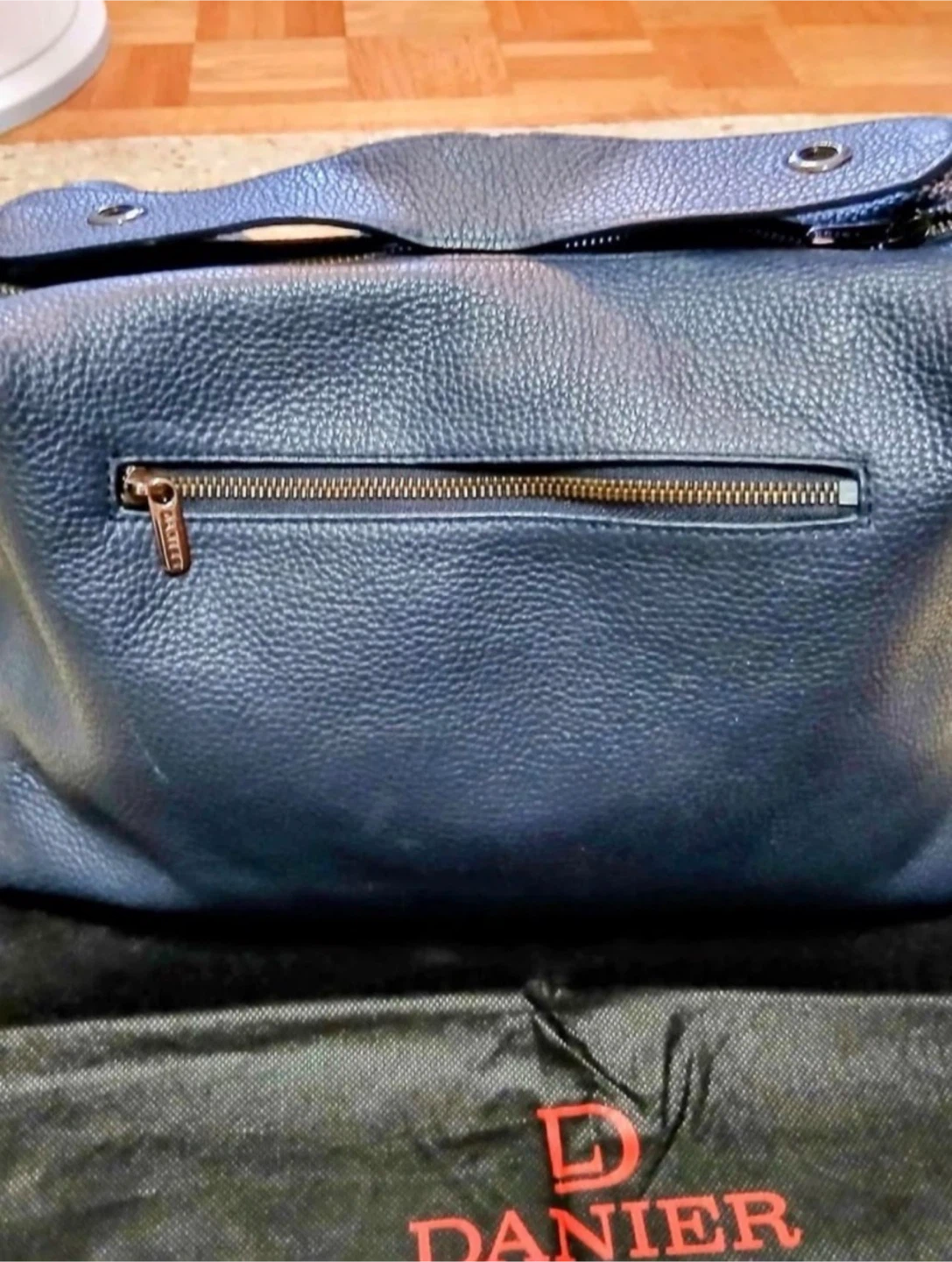 Danier Navy Blue Leather Handbag