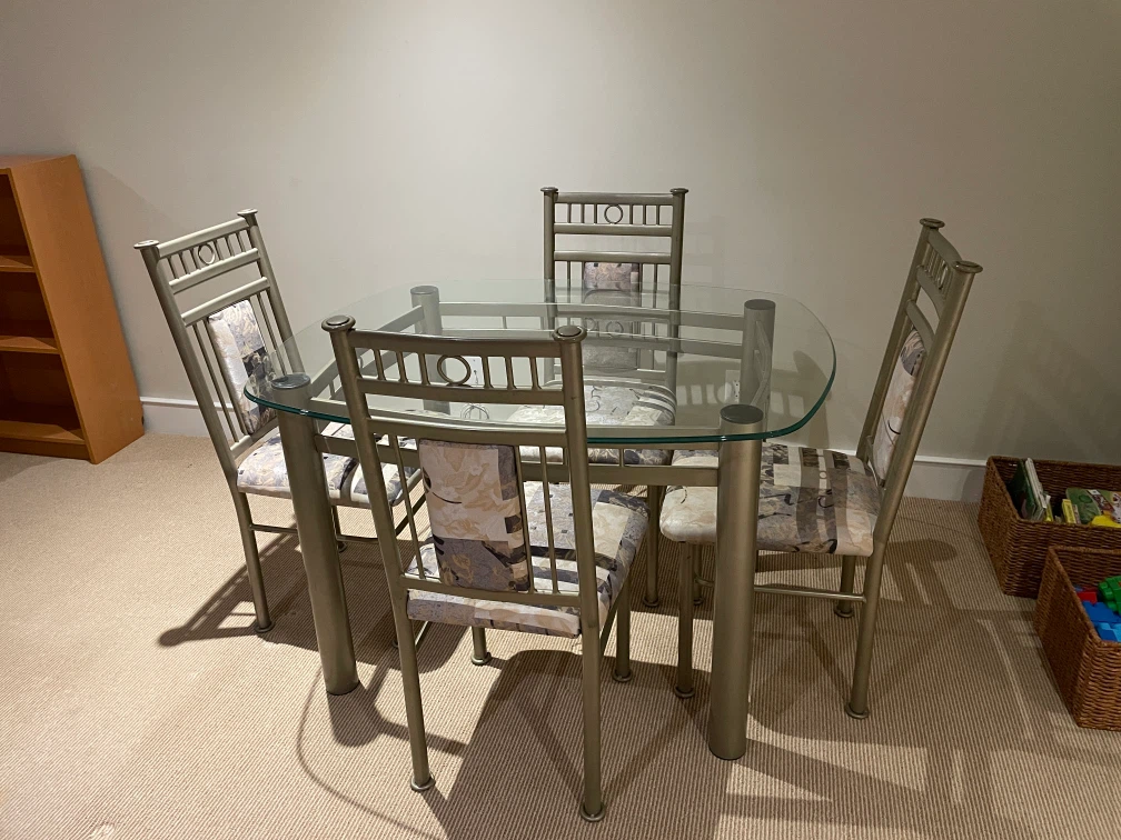Dining Set - Table & 4 Chairs (very sturdy)