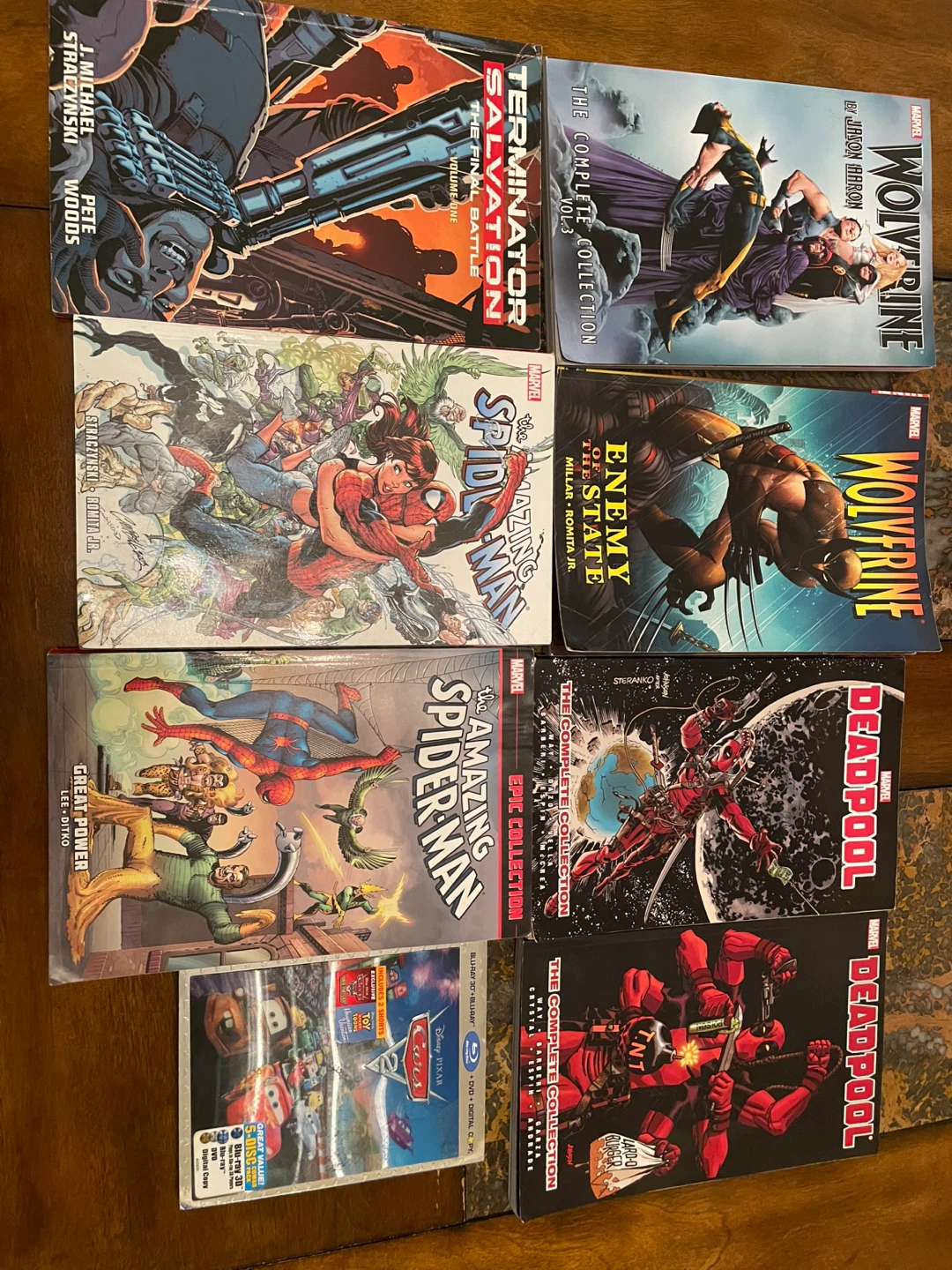 Collection of 7 Marvel Graphic Novels and Blu-ray