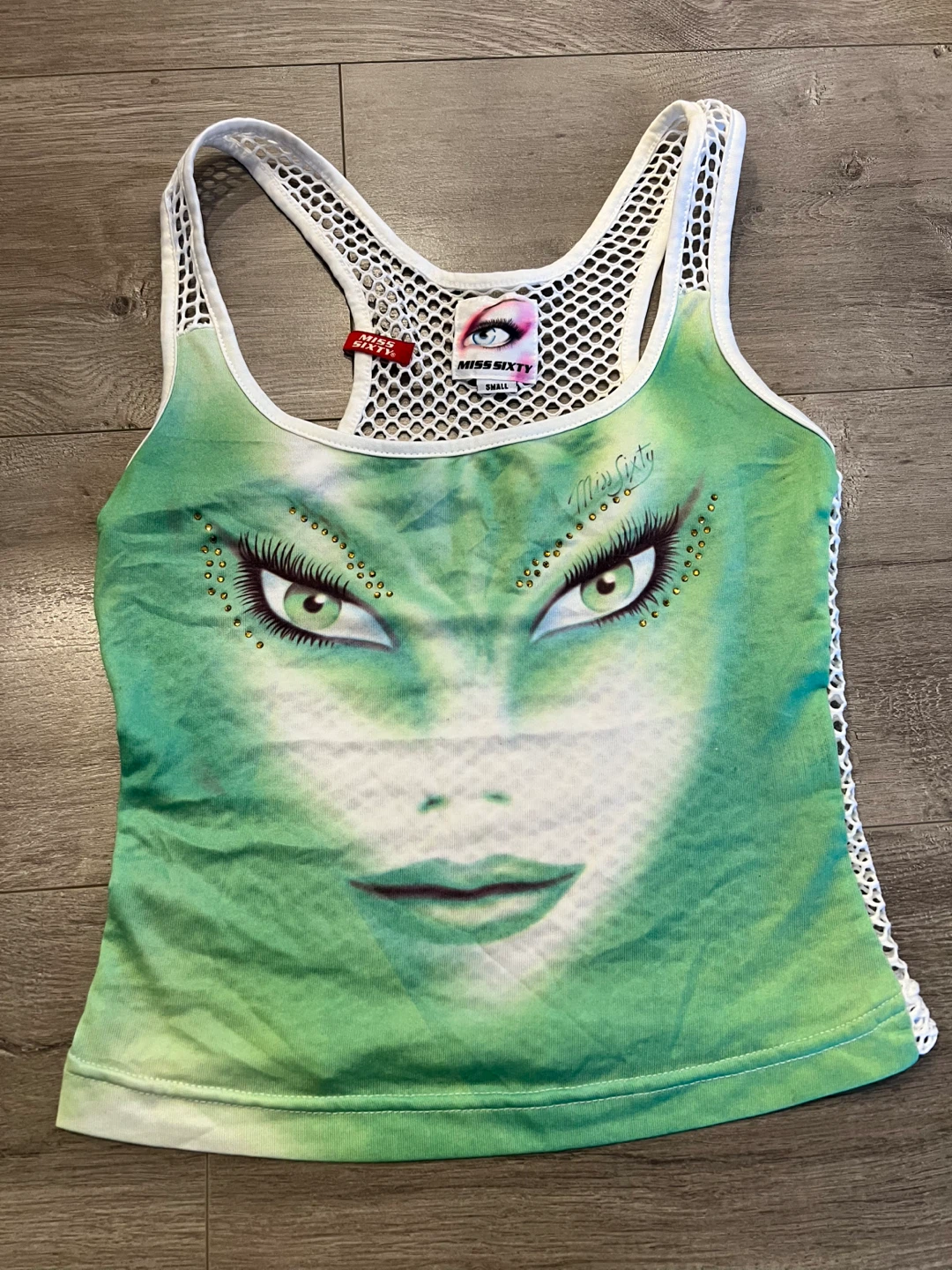 Miss Sixty Eyes Print Tank Top