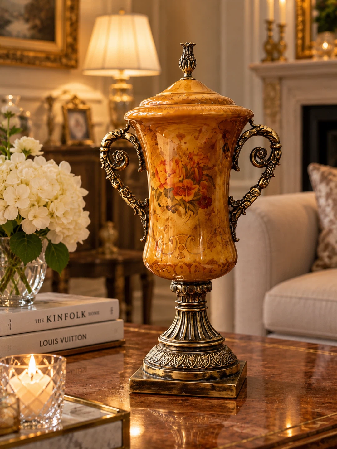 Vintage Decorative Urn with Lid