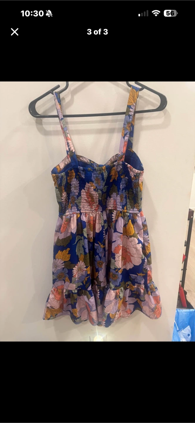 Floral Print Corset-Style Mini Dress. Size small - photo 2