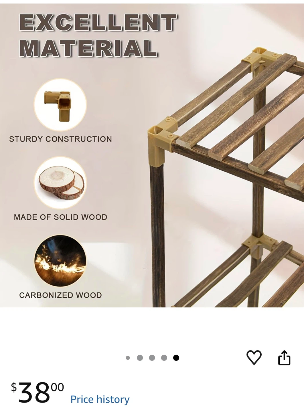 Carbonized Wood Plant Stand - photo 5
