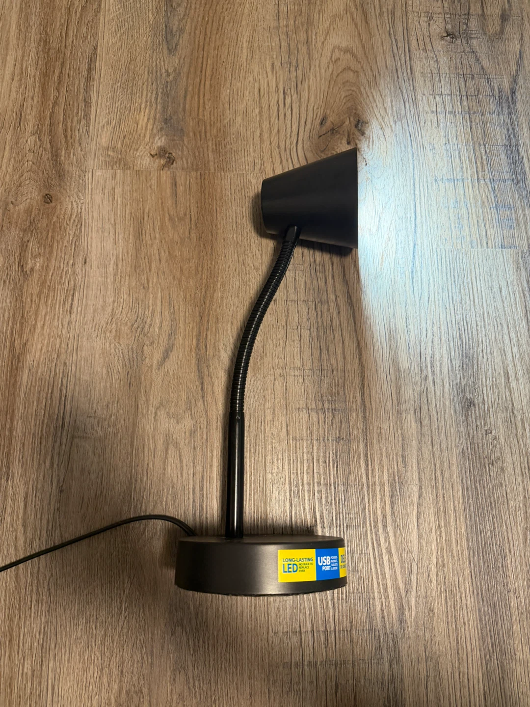 Black LED Desk Lamp with Gooseneck