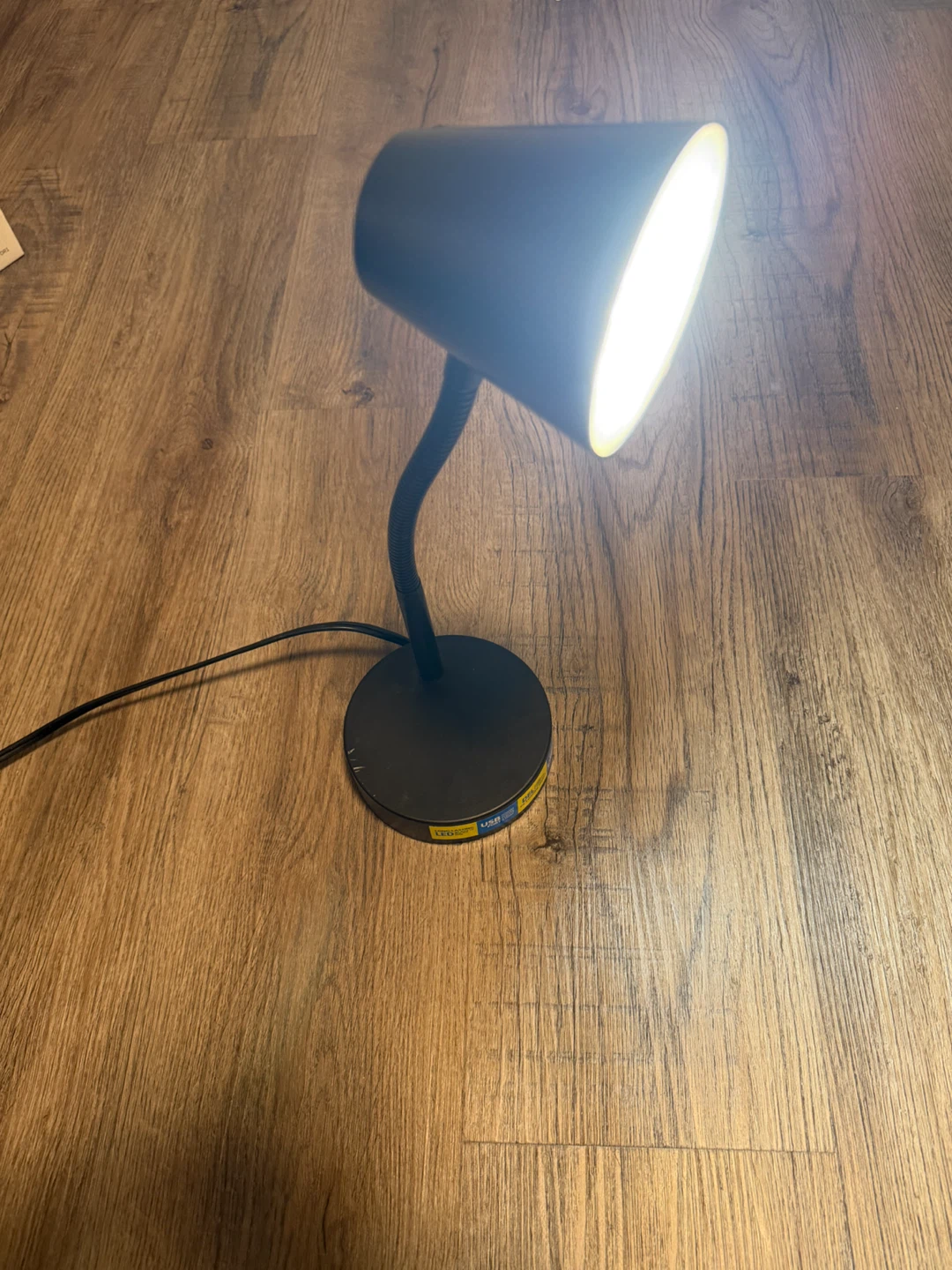 Black LED Desk Lamp with Gooseneck - photo 2