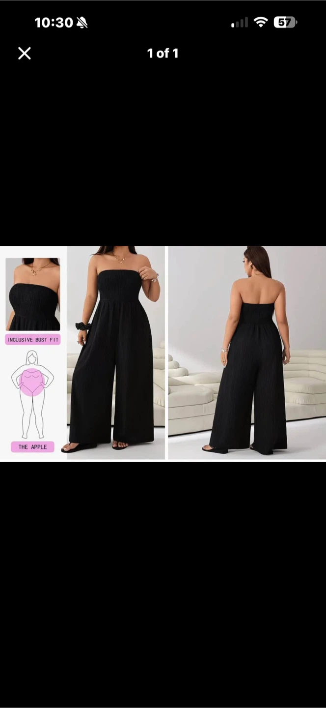 Brand New Black Strapless Jumpsuit. Size 3XL