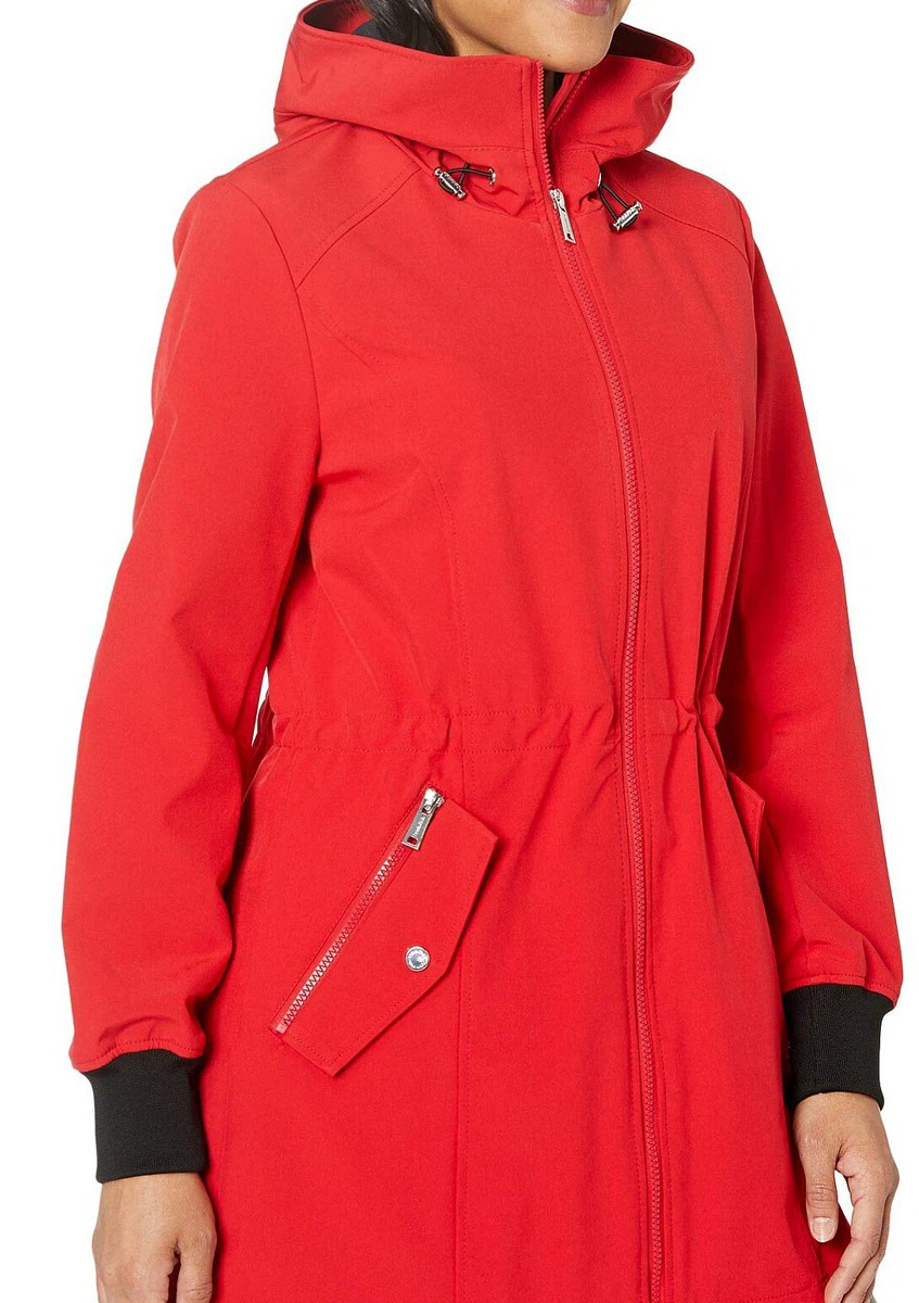 Calvin Klein Red Hooded Softshell Jacket