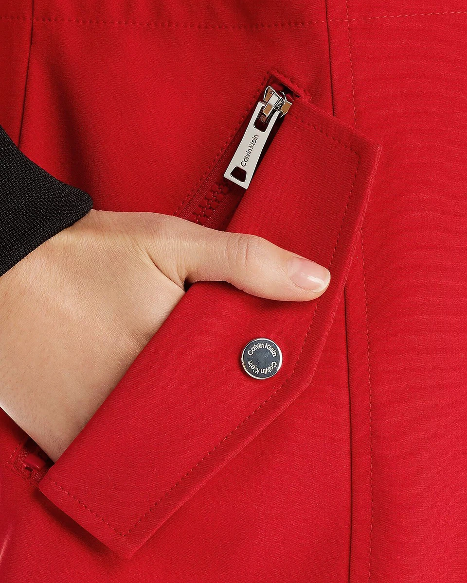 Calvin Klein Red Hooded Softshell Jacket - photo 4