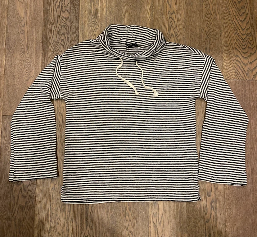 EUC: Lucky Brand Striped Cowl Neck Top - Size Small