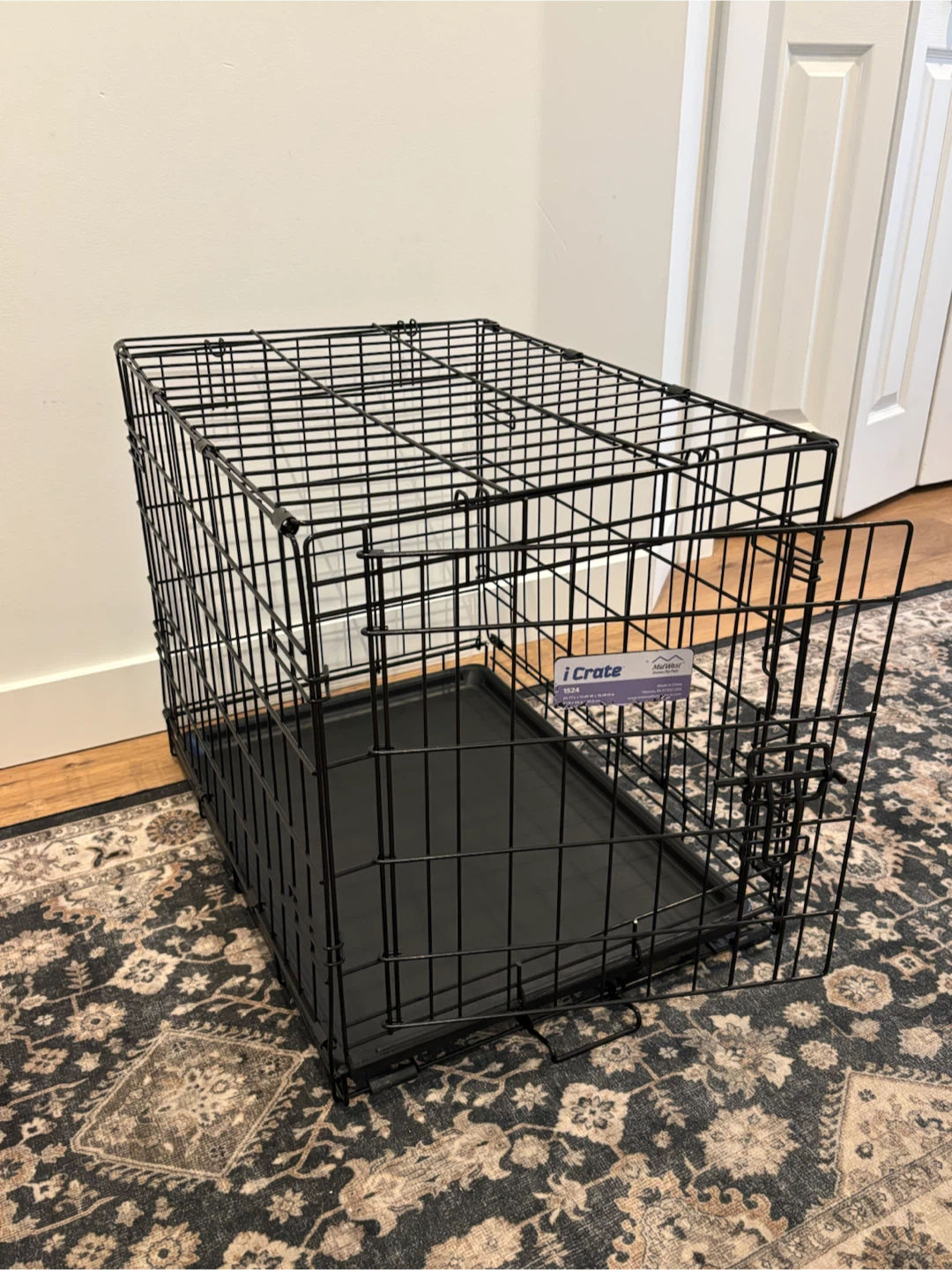iCrate 24 inch Dog Crate with Tray