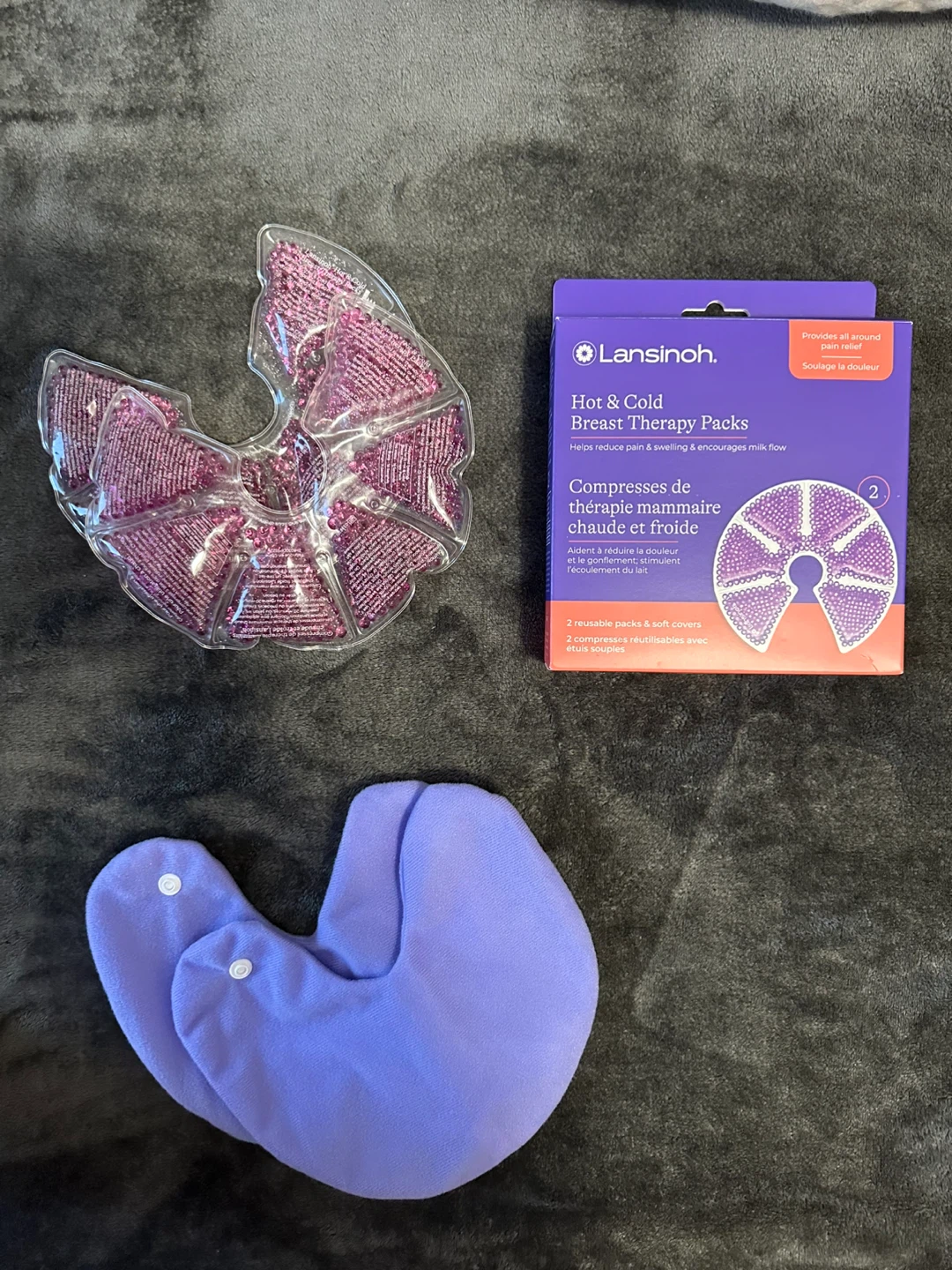 Lansinoh Hot & Cold Breast Therapy Packs with Soft Covers