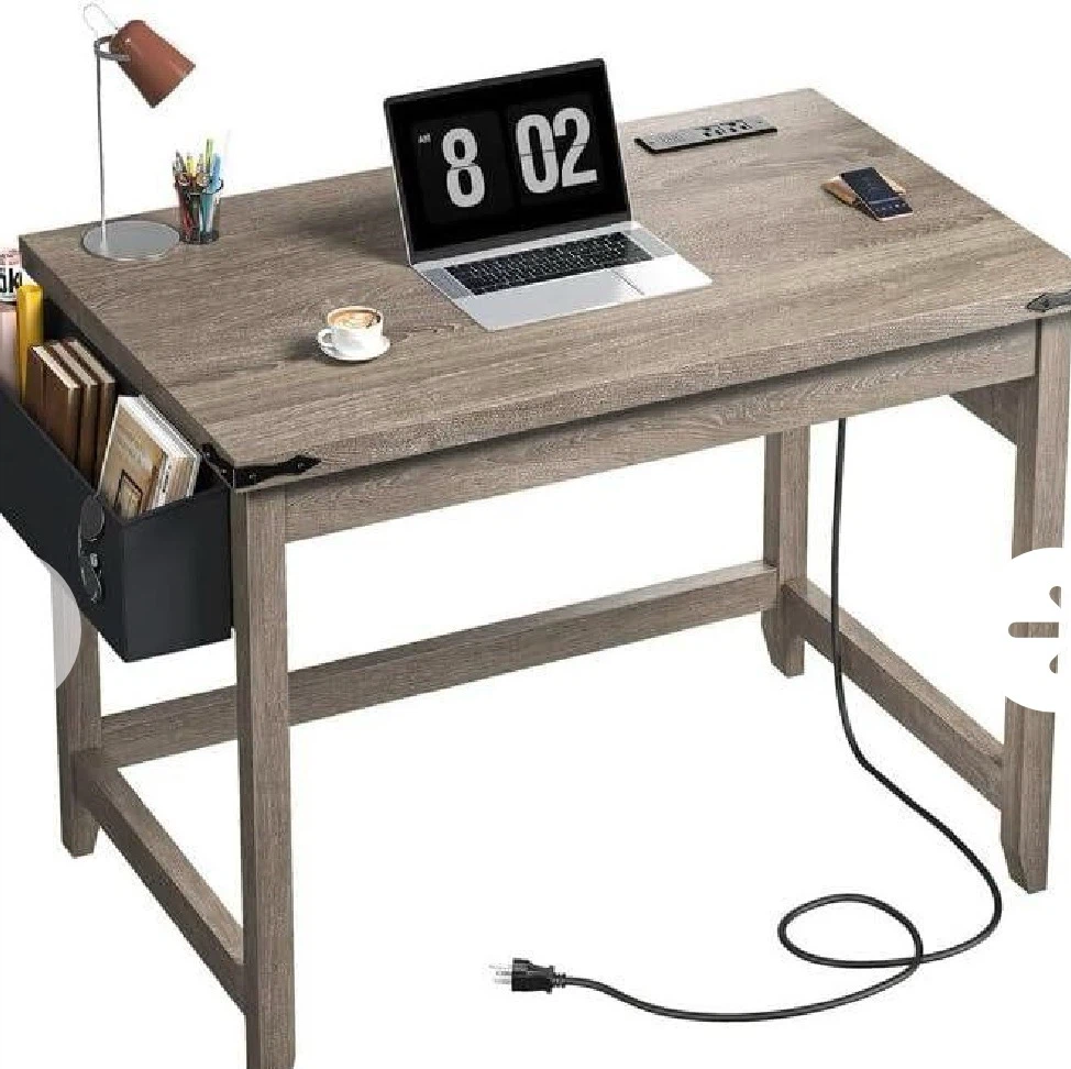 EnHomee 32" Farmhouse Desk with Outlet