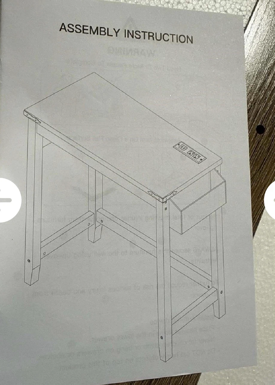 EnHomee 32" Farmhouse Desk with Outlet - photo 4
