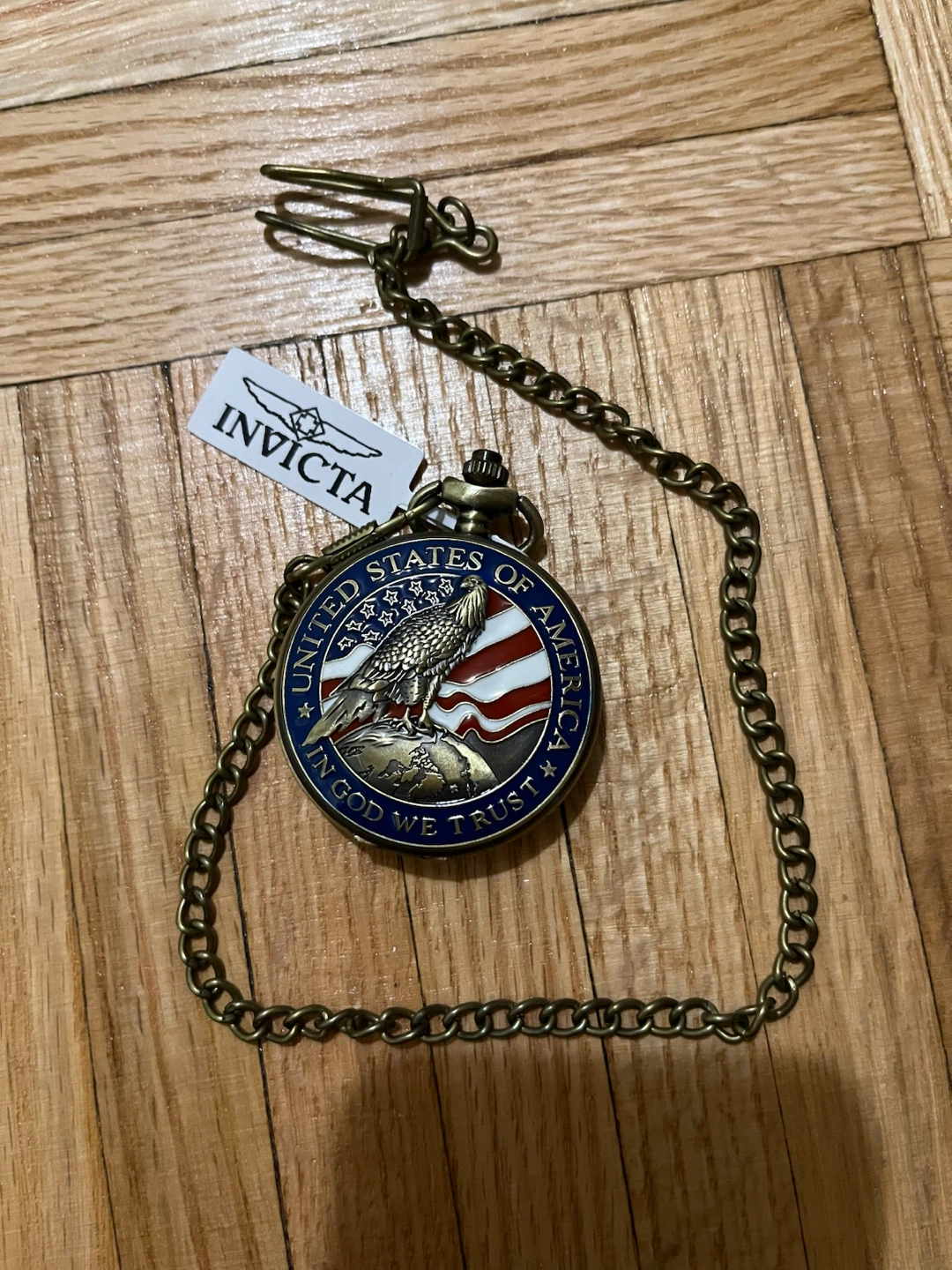 Invicta Americana Eagle Pocket Watch – New in Box