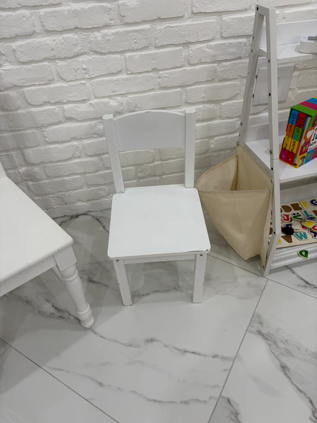 White Children's Wooden Chair