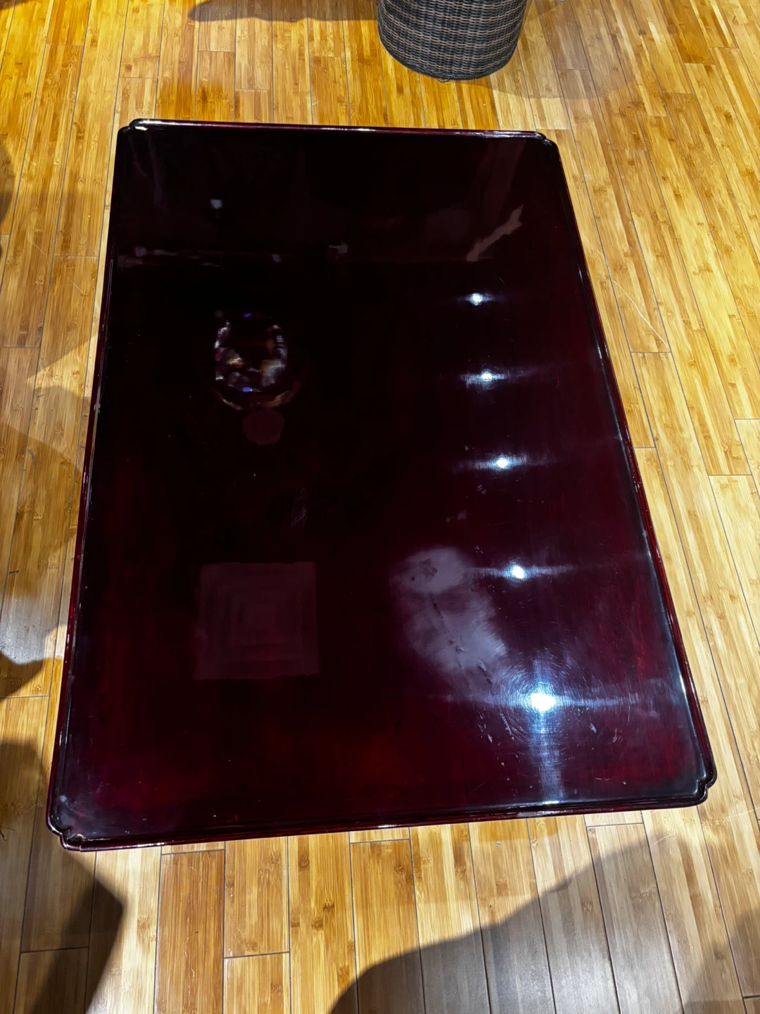 Antique dark red wood Korean Table - photo 3