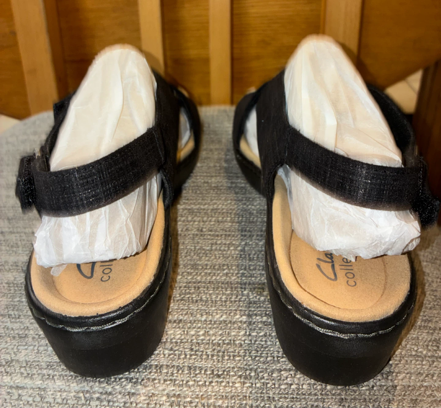 New Clarks Black Merliah Echo Wedge Sandals - photo 3