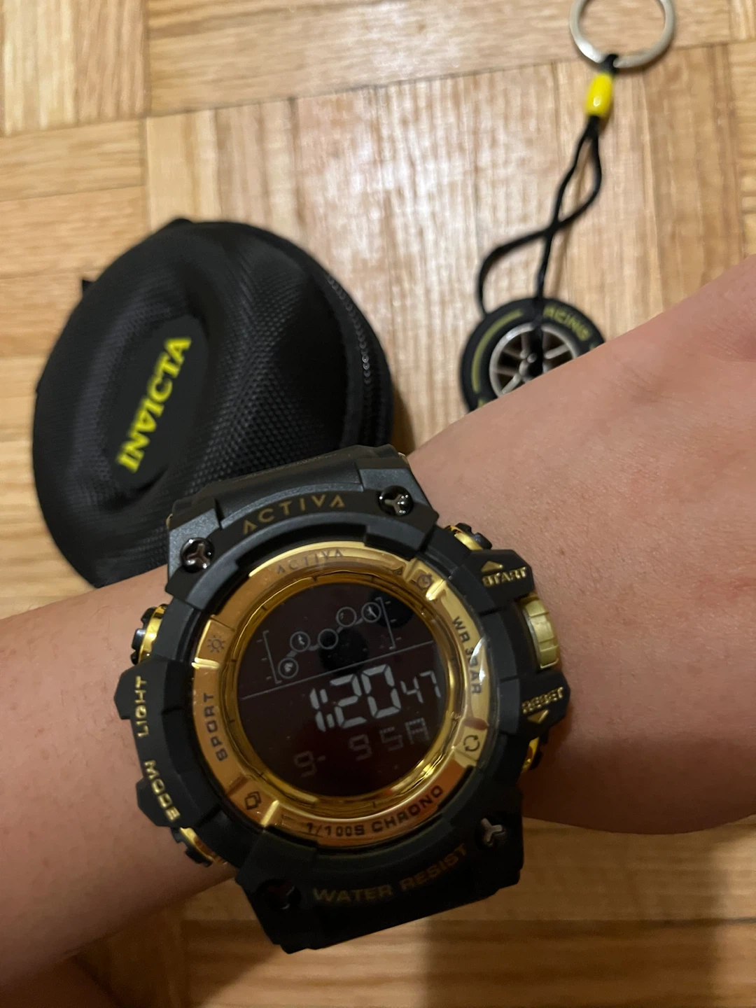 Invicta Activa Black & Gold Digital Sport Watch – New