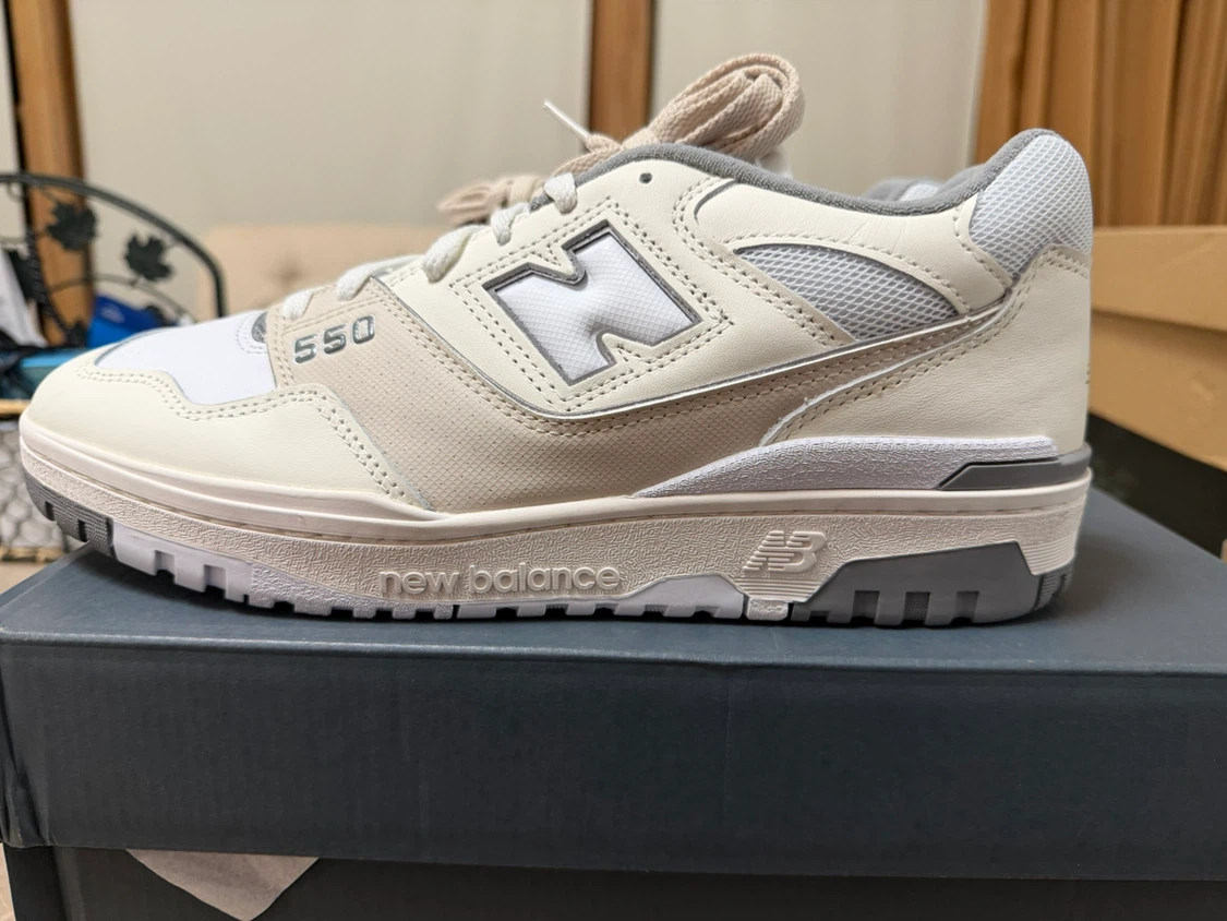 New Balance 550 White/Sea Salt – Men’s 10.5 – New - photo 4