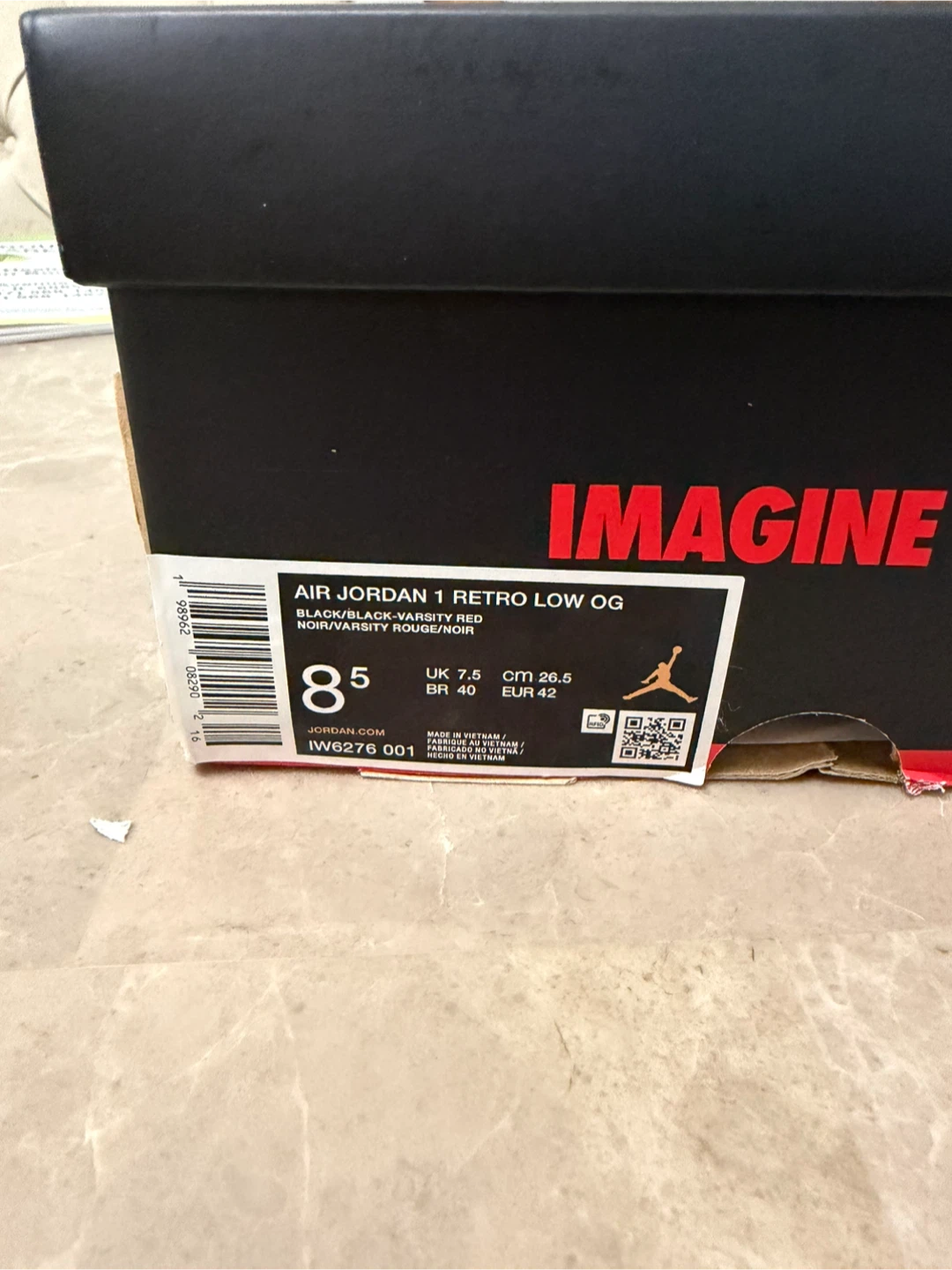 New Air Jordan 1 Retro Low OG Banned – Men’s 8.5 - photo 2