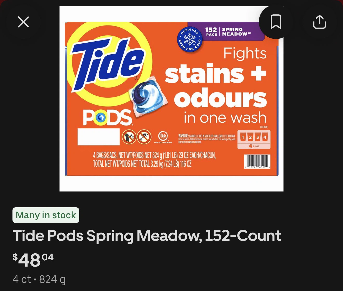 Tide PODS Spring Meadow 152 Count
