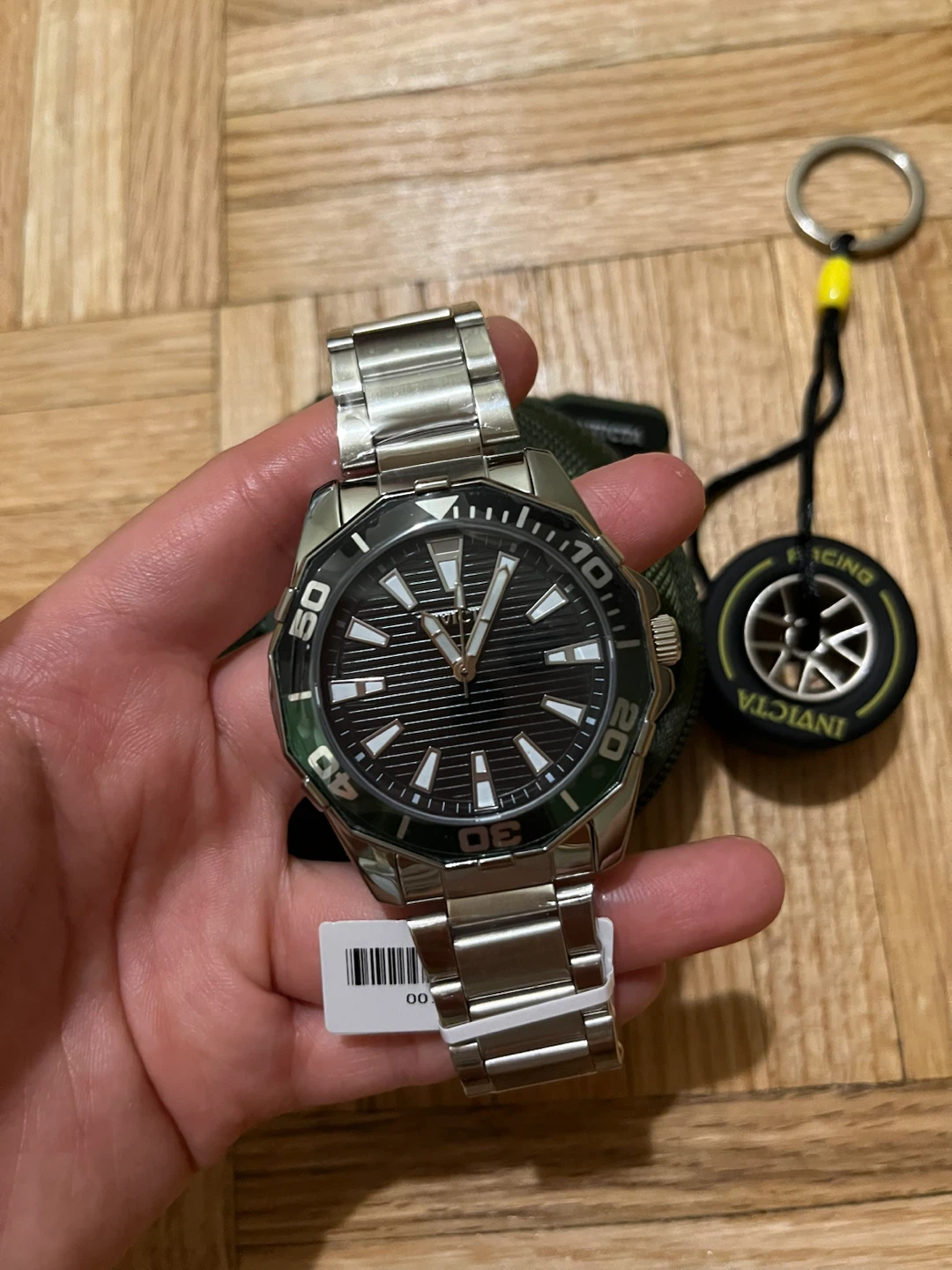 Invicta Stainless Steel Black Dial Watch – New