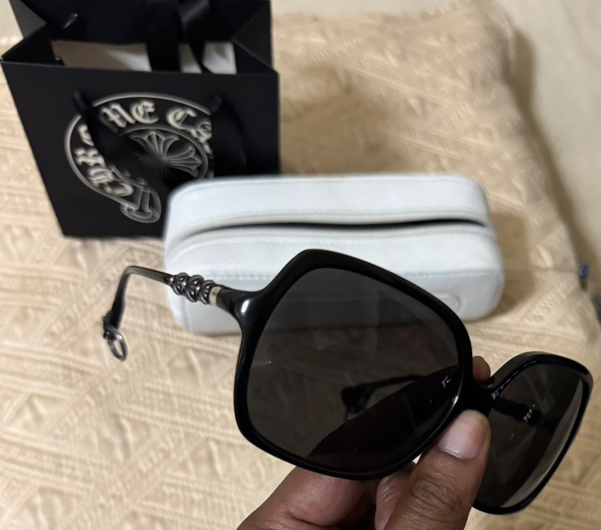 Vintage Chrome Hearts Milk Mask Sunglasses