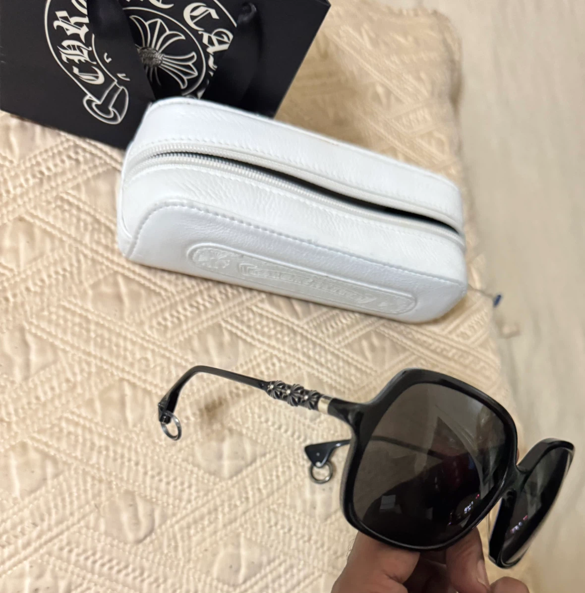 Vintage Chrome Hearts Milk Mask Sunglasses - photo 2