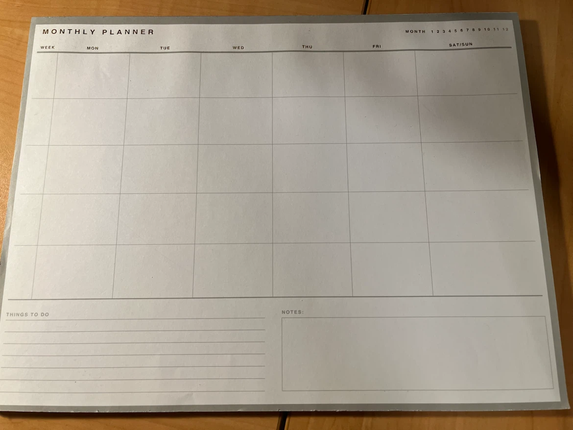 Monthly Planner Desk Pad
