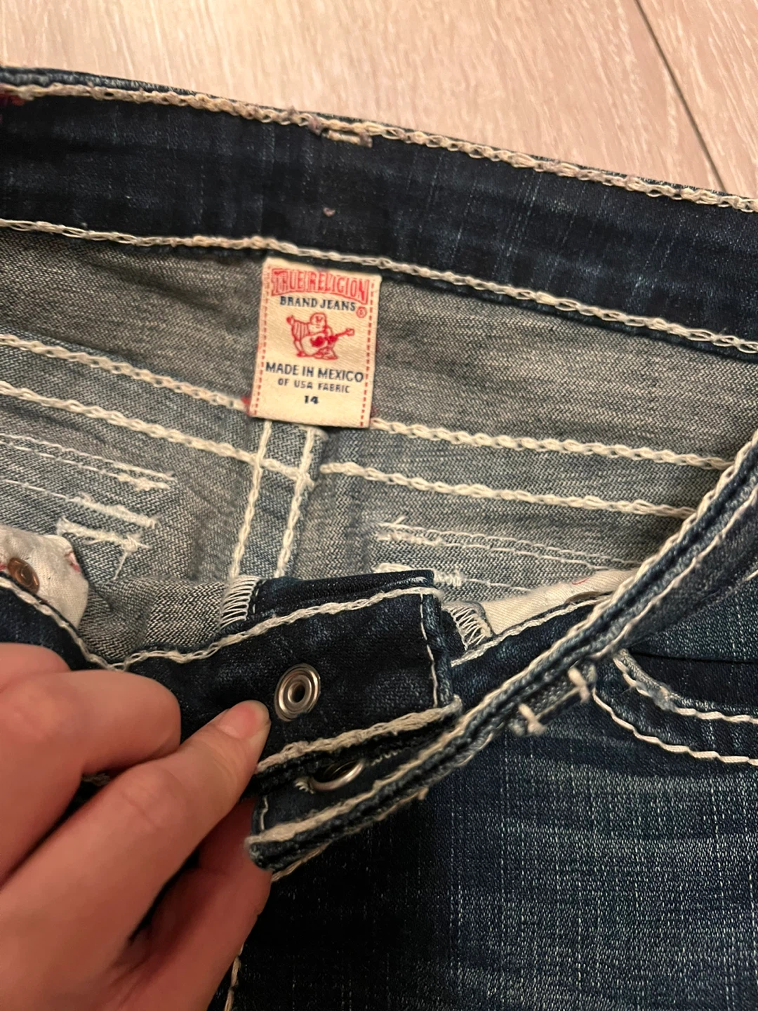 True Religion Rainbow Sophie Jeans Capris Short denim Jeans - photo 2