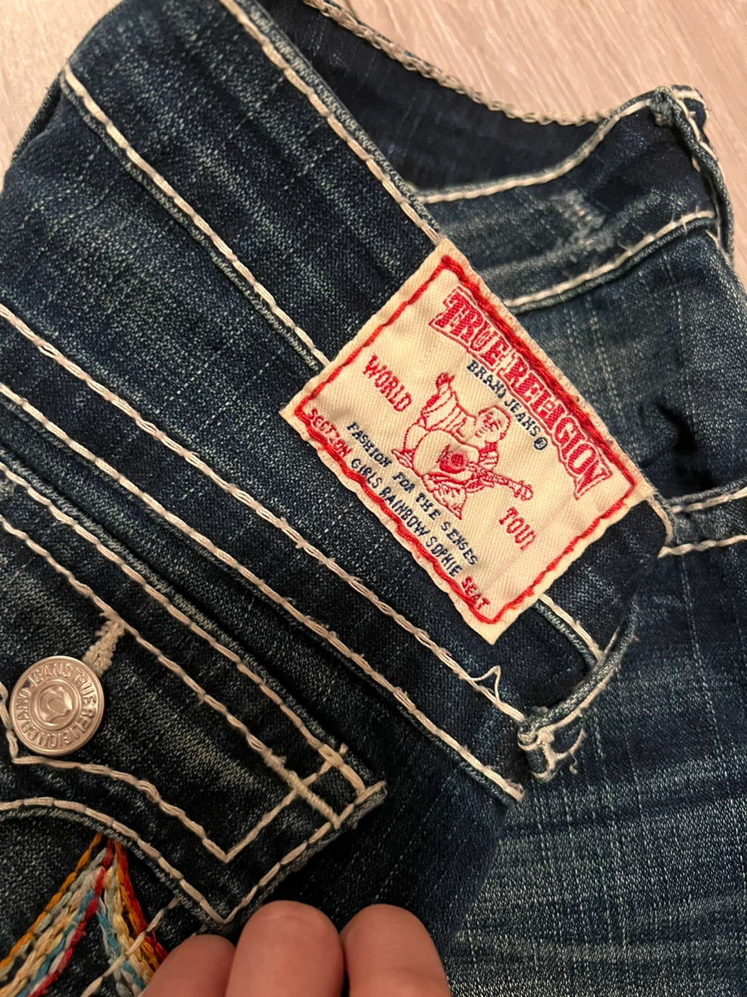 True Religion Rainbow Sophie Jeans Capris Short denim Jeans - photo 3